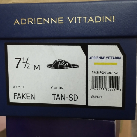 Faux Suede Bejeweled Slip-On Sandals by Adrienne Vittadini (Size 7.5/EU … - Picture 5 of 6